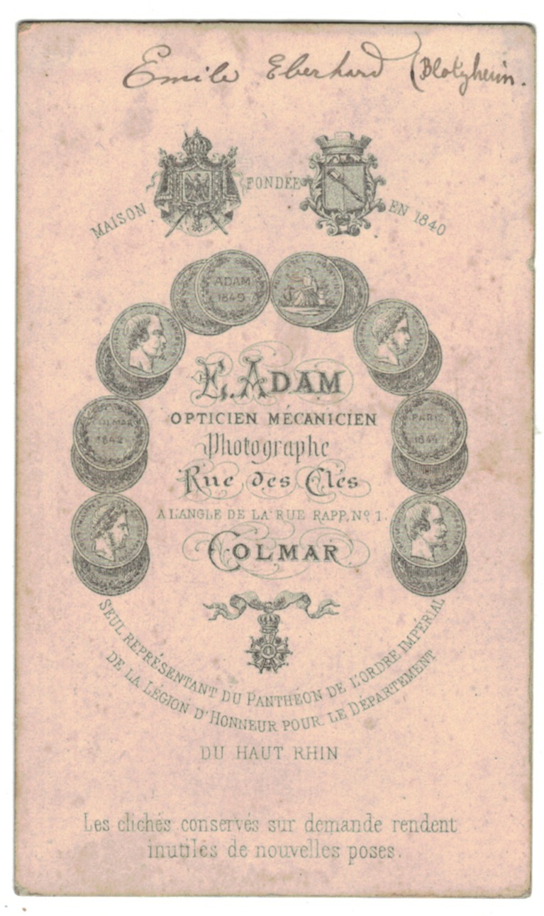 CDV Enfant de troupe ou école militaire - Uniforme - 2nd empire - Colmar -