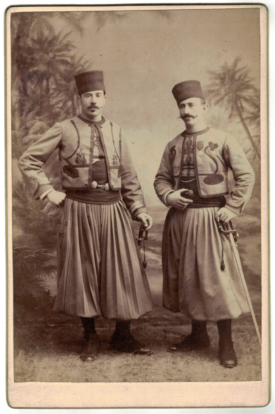 Carte CDV photo - Grand format - Soldat Tirailleurs Algériens 3 République - Turcos