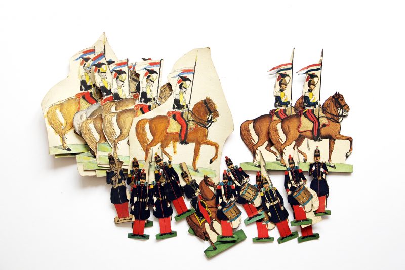Figurines - Petits Soldats de Strasbourg - Hussards / Lanciers 1845 / Infanterie - Cavalerie - Planche Silbermann
