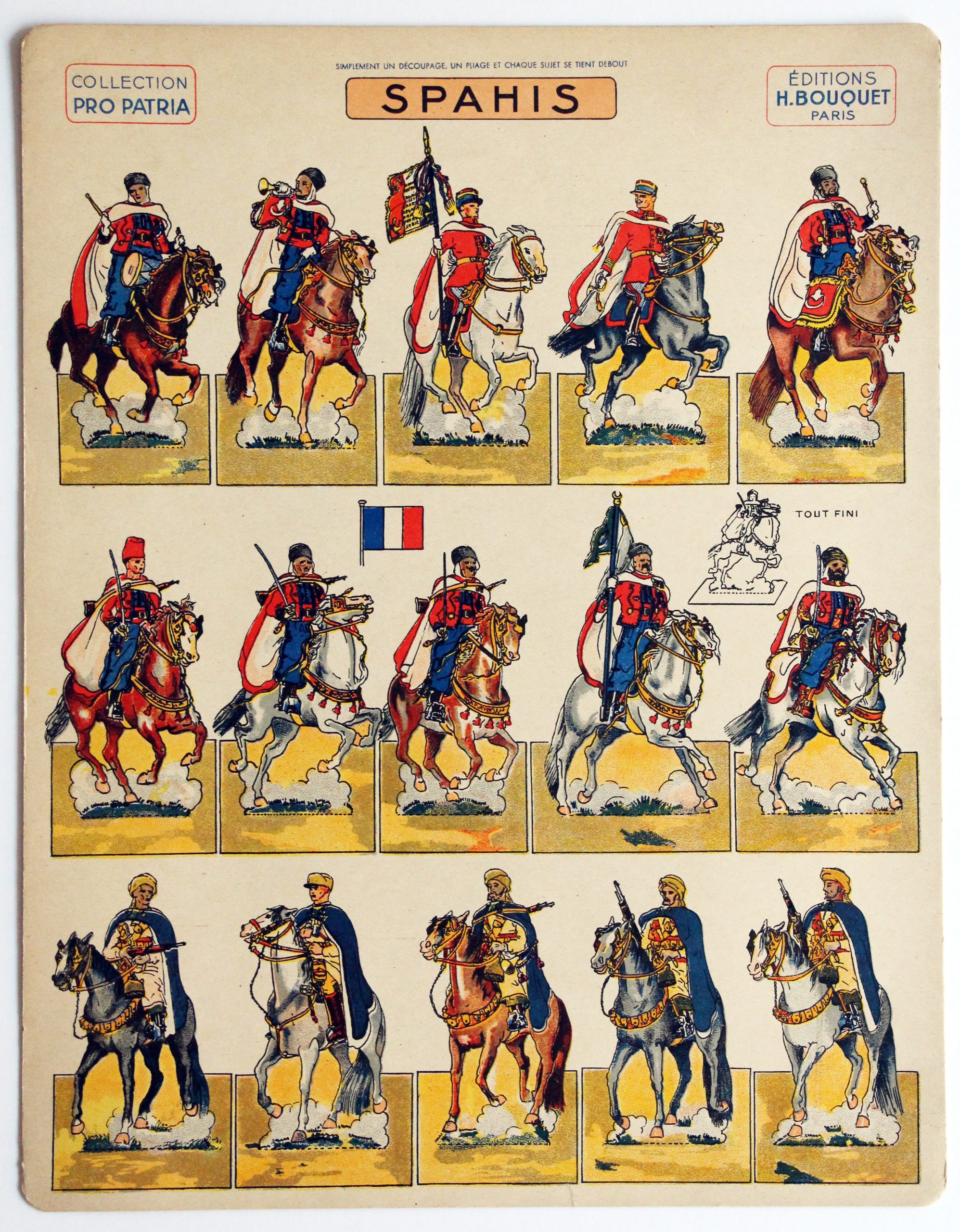 Planche Pro Patria - Editions H.Bousquet - Paris - L'armée Française à Travers les Ages - Spahis - Uniforme