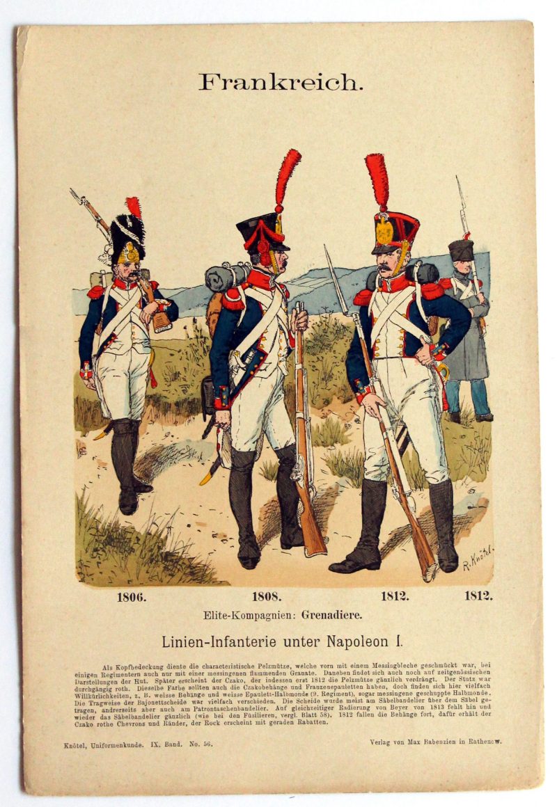 France 1806 - 1812 / - Uniformenkunde - Richard Knötel - IX et XVI - Planche 56 et 35