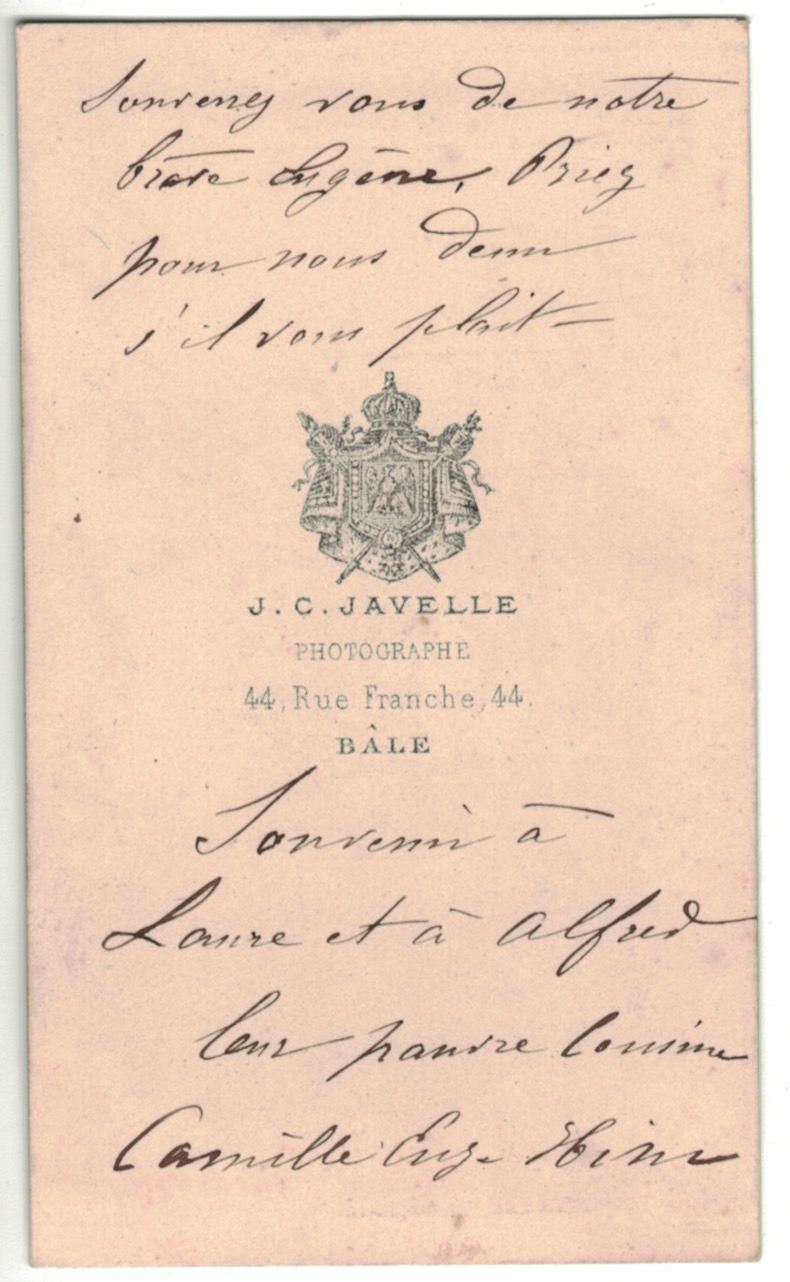 CDV Soldat Français - Cavalerie- Officier - Uniforme - 2nd empire - Prisonnier - Bâle Suisse
