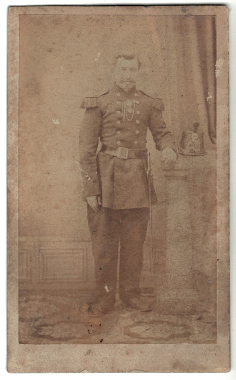 CDV Soldat Français - Infanterie - Uniforme - 2nd empire - Sabre - Shako