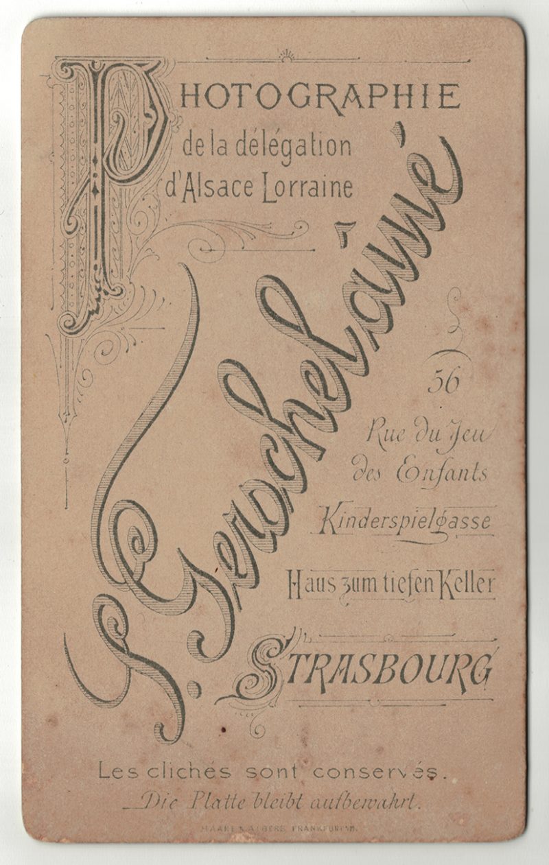 CDV Soldat Allemand / Strasbourg / Infanterie / S.Gerschelainé