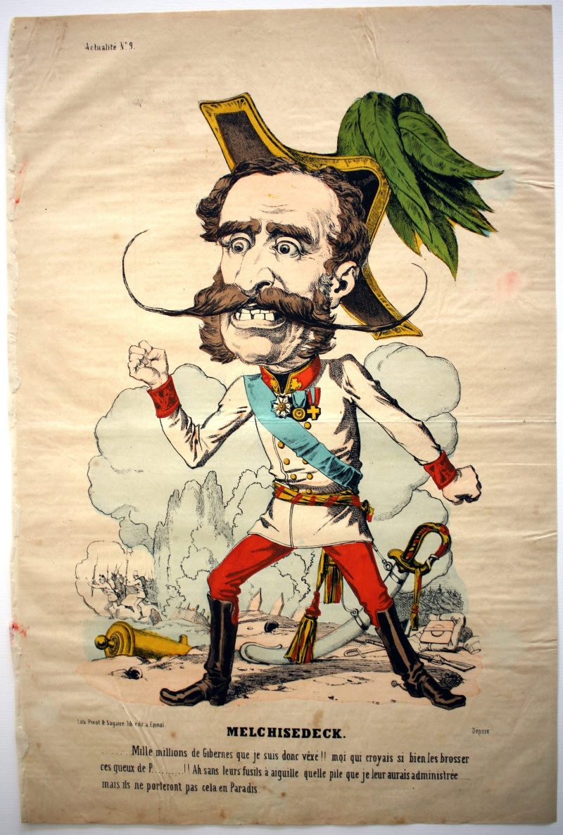 Imagerie Epinal - Pinot et Sagaire - Caricature - Autriche - Guerre 1866 - Austro - Prussienne - Casque à pointe
