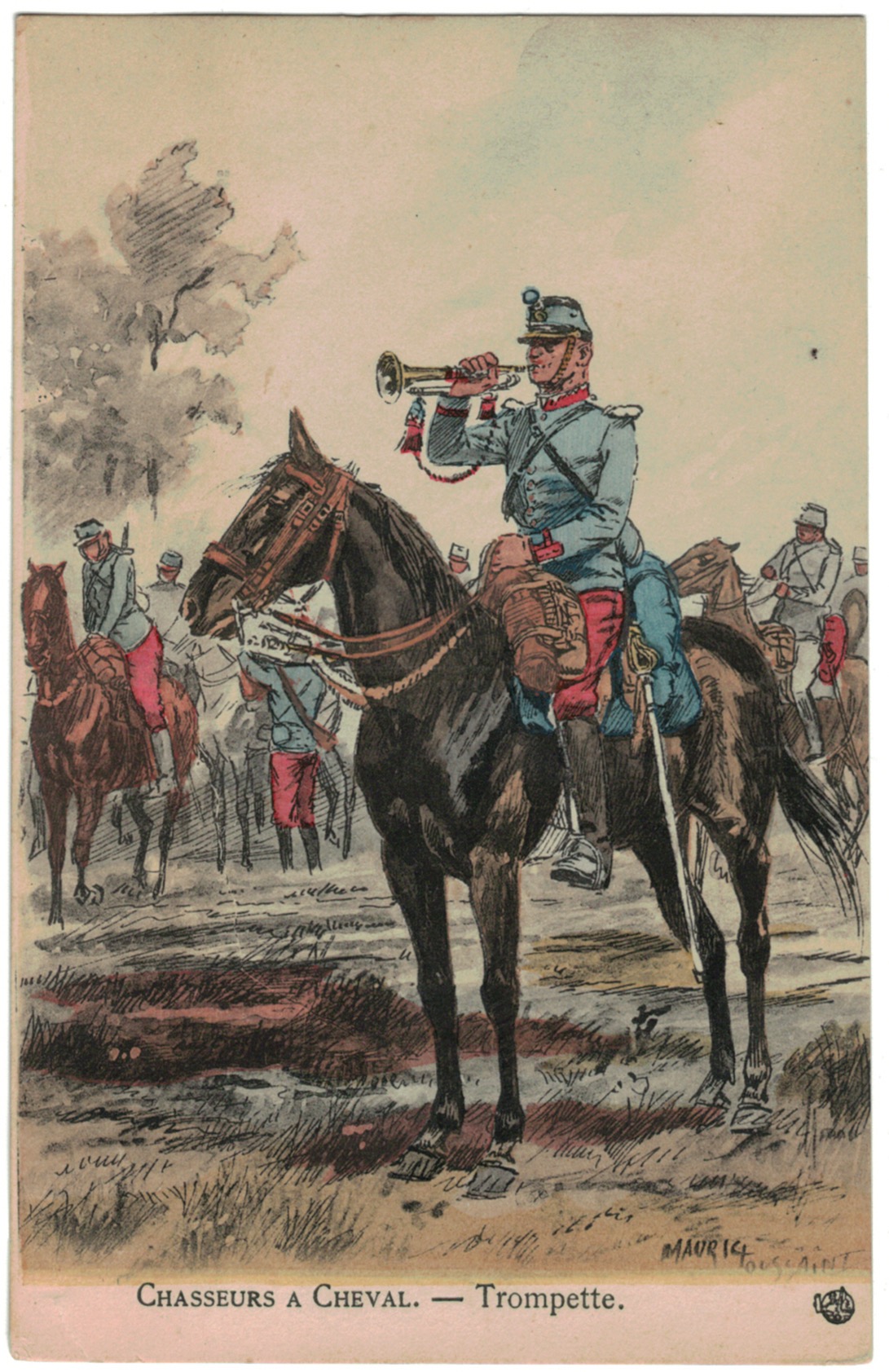 Série 2 Cartes Postale - Maurice Toussaint - Chasseurs à Cheval 14/18 - Uniforme - 3ème République - Cavalerie