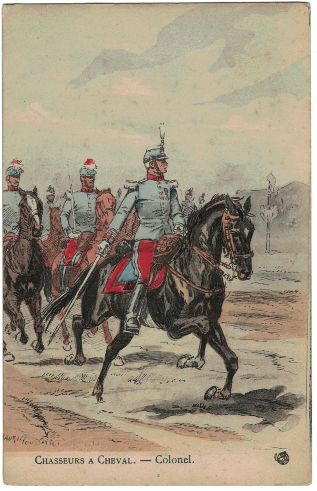 Série 2 Cartes Postale - Maurice Toussaint - Chasseurs à Cheval 14/18 - Uniforme - 3ème République - Cavalerie