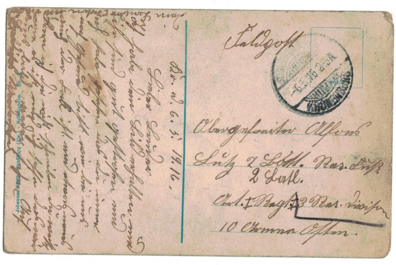 1 Carte Postale - Armée Allemande en campagne - Traum - Wurst - Rêve du soldat - Prusse - 1916
