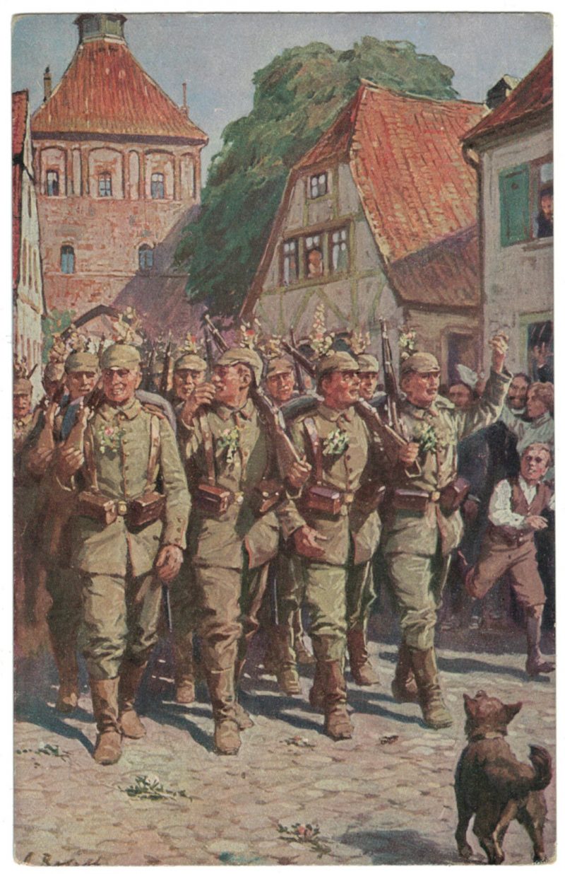 Série 7 Cartes Postale - Armée Allemande en campagne - 14/18 - Uniforme - Bivouac - Croix Rouge - Roten Kreuz