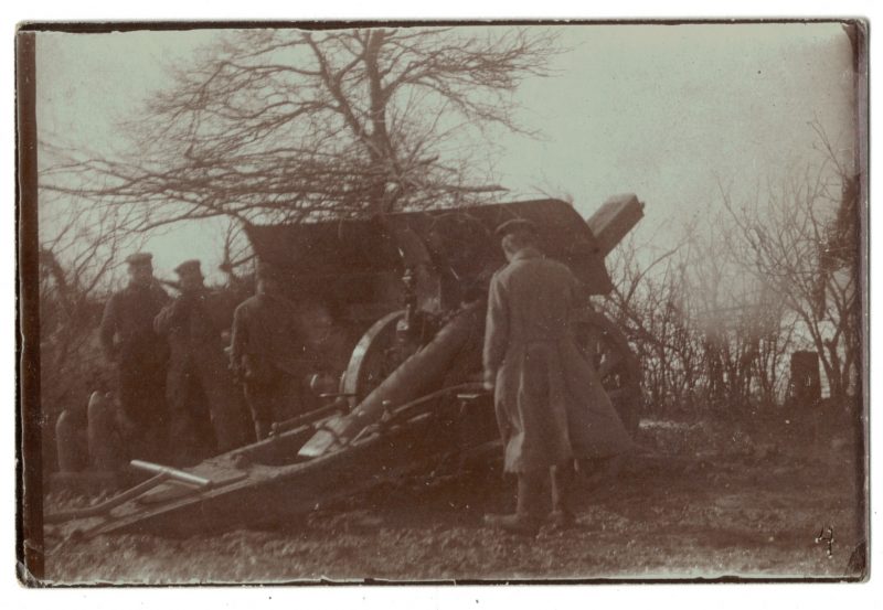 3 Photos papier originale - Artillerie Canon 14/18 - Allemagne - Tranchée - Front - Verdun 1917