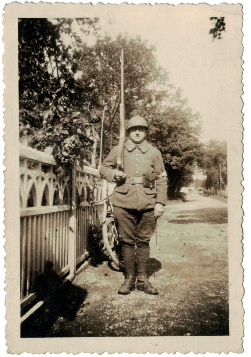 2 Photos papier originale - Infanterie - 1940 - Territorial - Uniforme - France - Snapshot - Famille