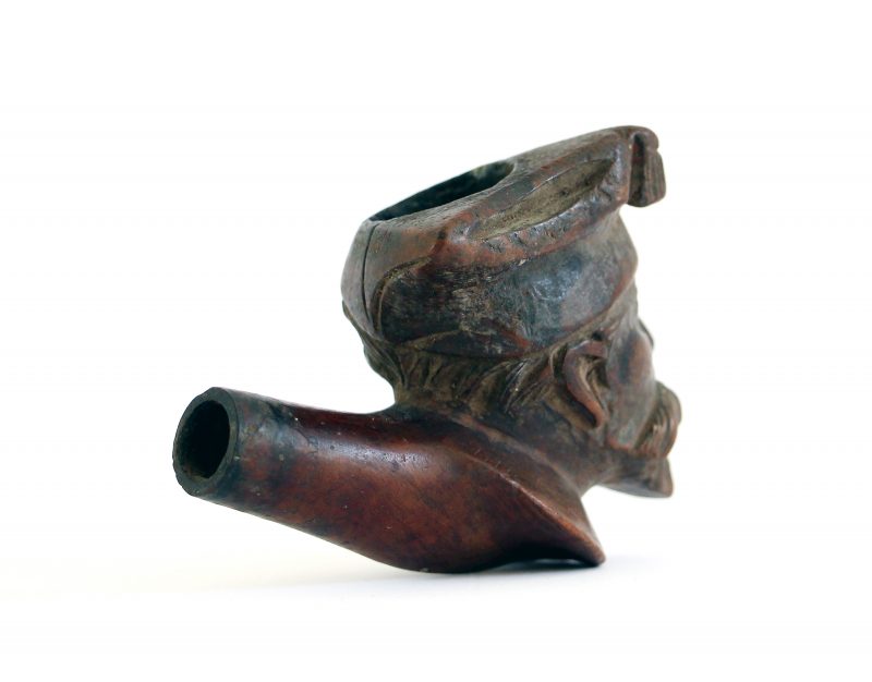 2 Têtes de pipe Second Empire en bois sculpté – Soldat armée – Napoléon III – Crimée – Solférino – Guerre 1870