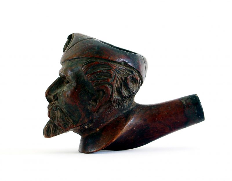 2 Têtes de pipe Second Empire en bois sculpté – Soldat armée – Napoléon III – Crimée – Solférino – Guerre 1870