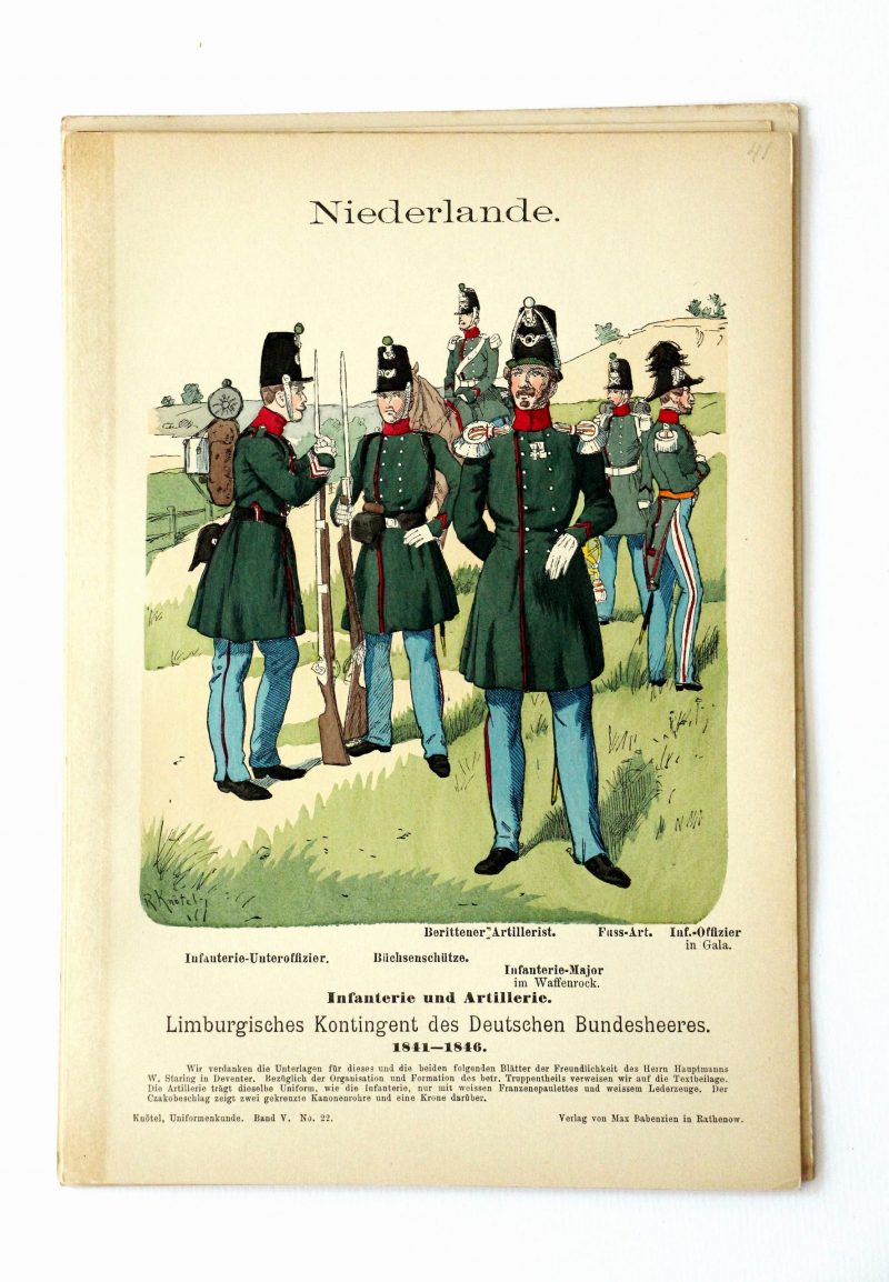 Niederlande- Uniformenkunde - Richard Knoetel - V - Planche 22