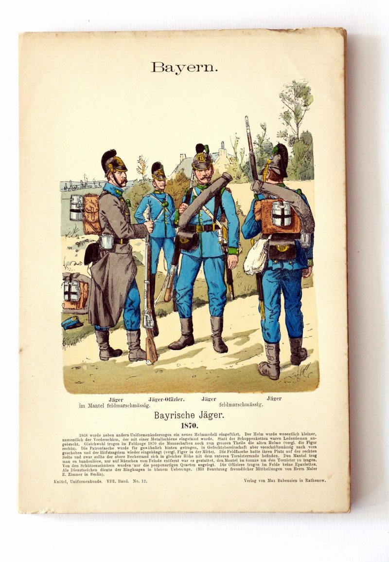 Bayern - Uniformenkunde - Richard Knoetel - VIII - Planche 12