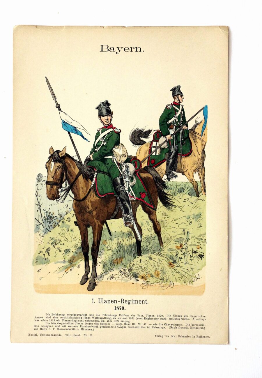 Bayern - Uniformenkunde - Richard Knoetel - VIII - Planche 59