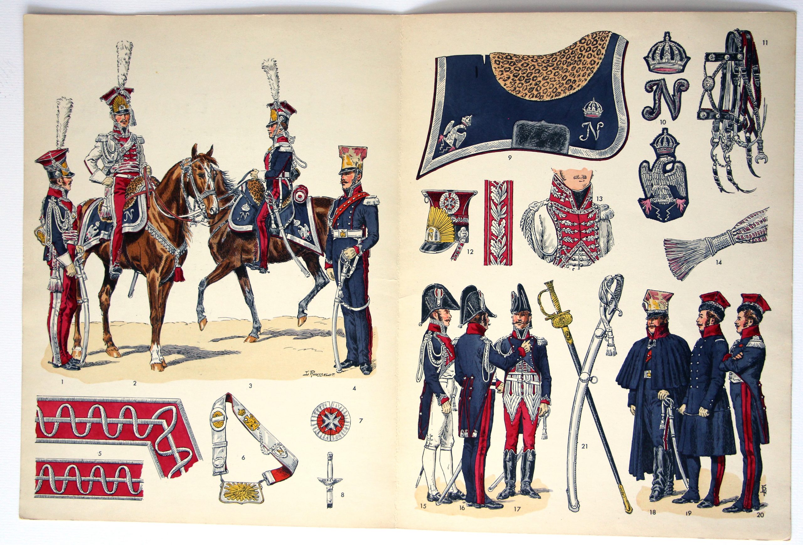 Planche sur l'armée Française N°75 - Chevau-légers - Polonais de la Garde Impériale - Lucien Rousselot