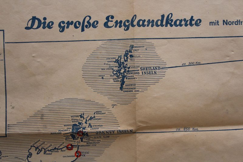 Map of the "front" against England