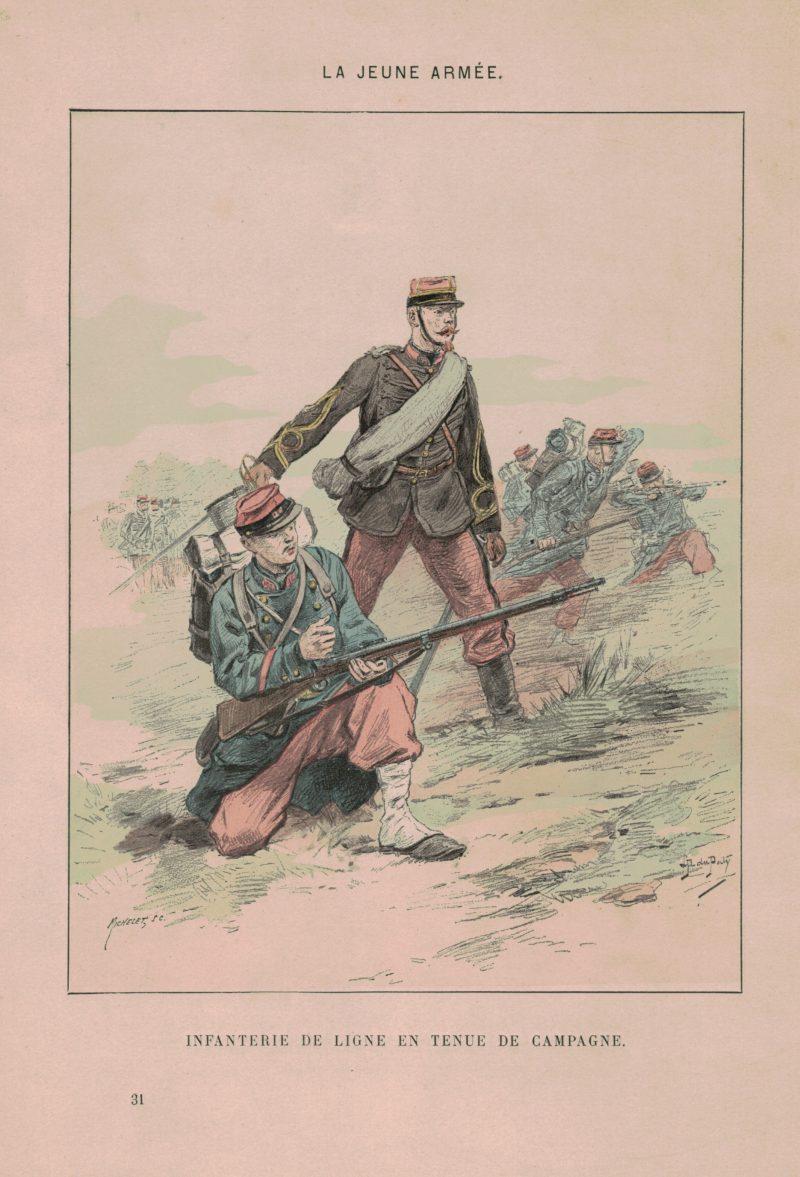 Armée Française 3ème République - La jeune armée - Illustrations Uniforme - Soldat - 1898