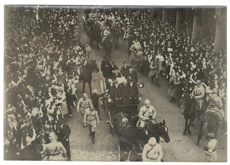 Ancienne Photographie Originale Libération de Strasbourg / Mulhouse 1918 - Visite de Clemenceau et Poincaré - 17 novembre 1918 / 9 Décembre 1918