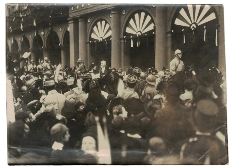 Ancienne Photographie Originale Libération de Strasbourg / Mulhouse 1918 - Visite de Clemenceau et Poincaré - 17 novembre 1918 / 9 Décembre 1918