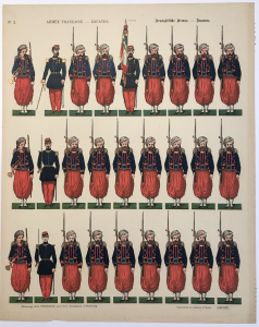 31 Petits Soldats de Strasbourg - Zouaves de Ligne 1872 - Planche Fischbach - Uniforme - 3ème République 