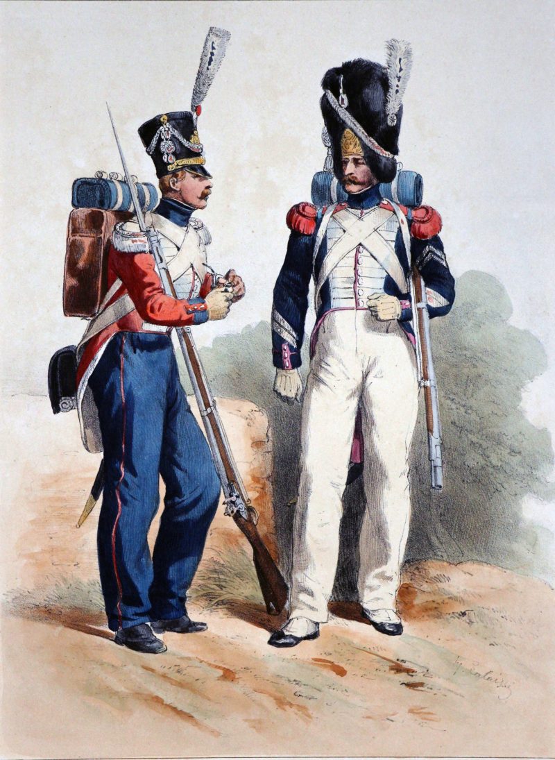 Gravures XIX - Lalaisse - Restauration - Uniforme - Garde Royale - Régiment suisse - Régiment de Grenadier - 1815/1830