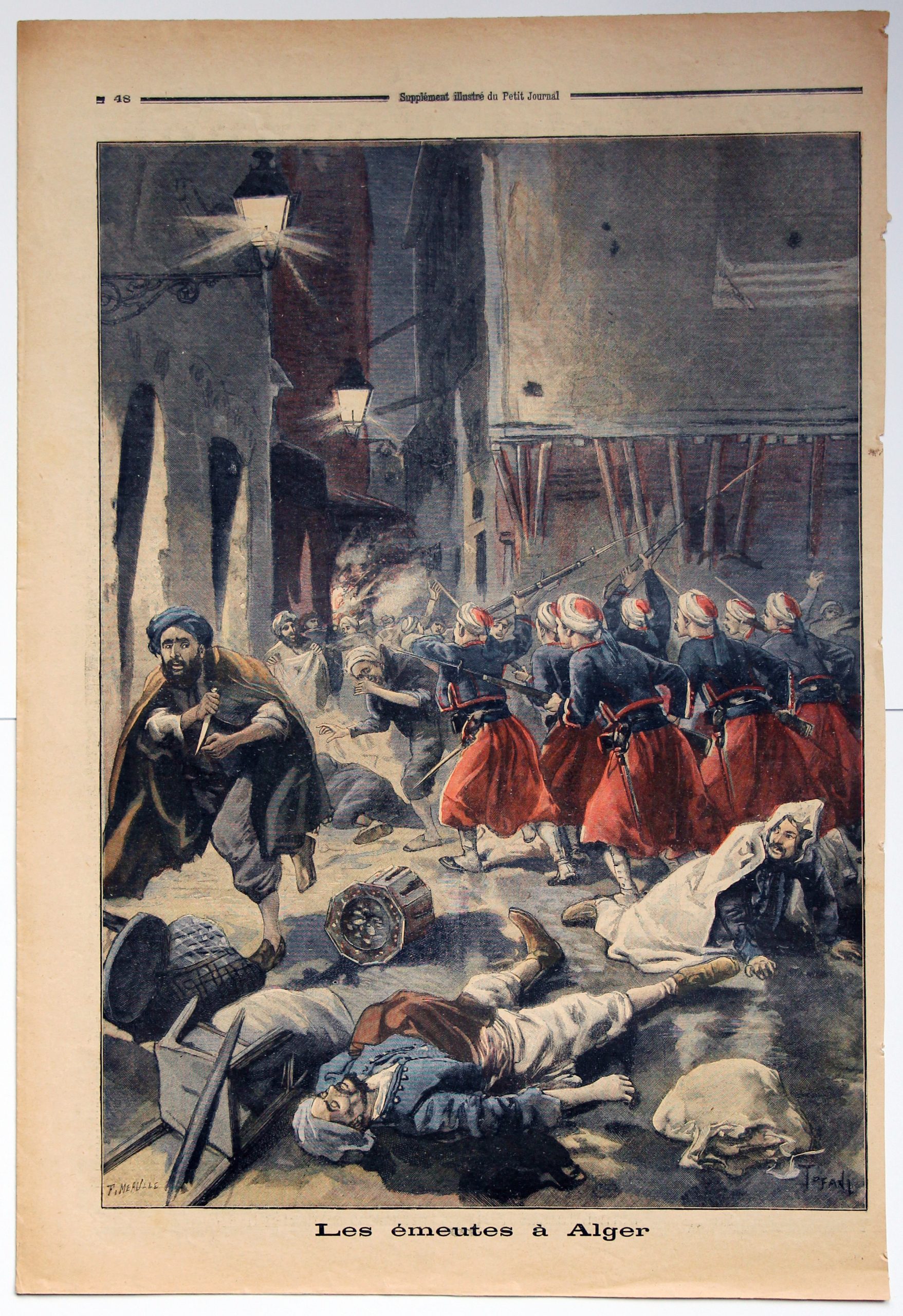 Le petit journal - supplément illustré - Les Emeutes à Alger - Illustration seule