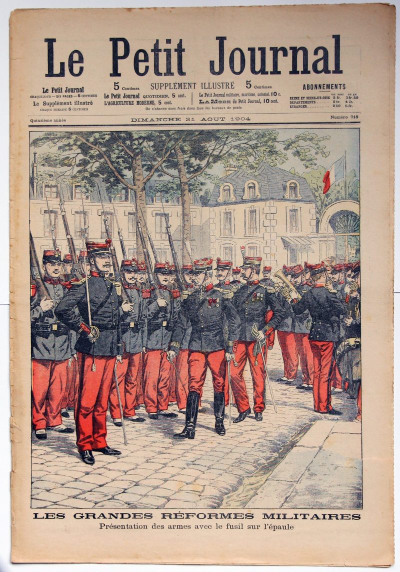 Le petit journal - supplément illustré - 21 aout 1904 - Les grandes réformes militaires -