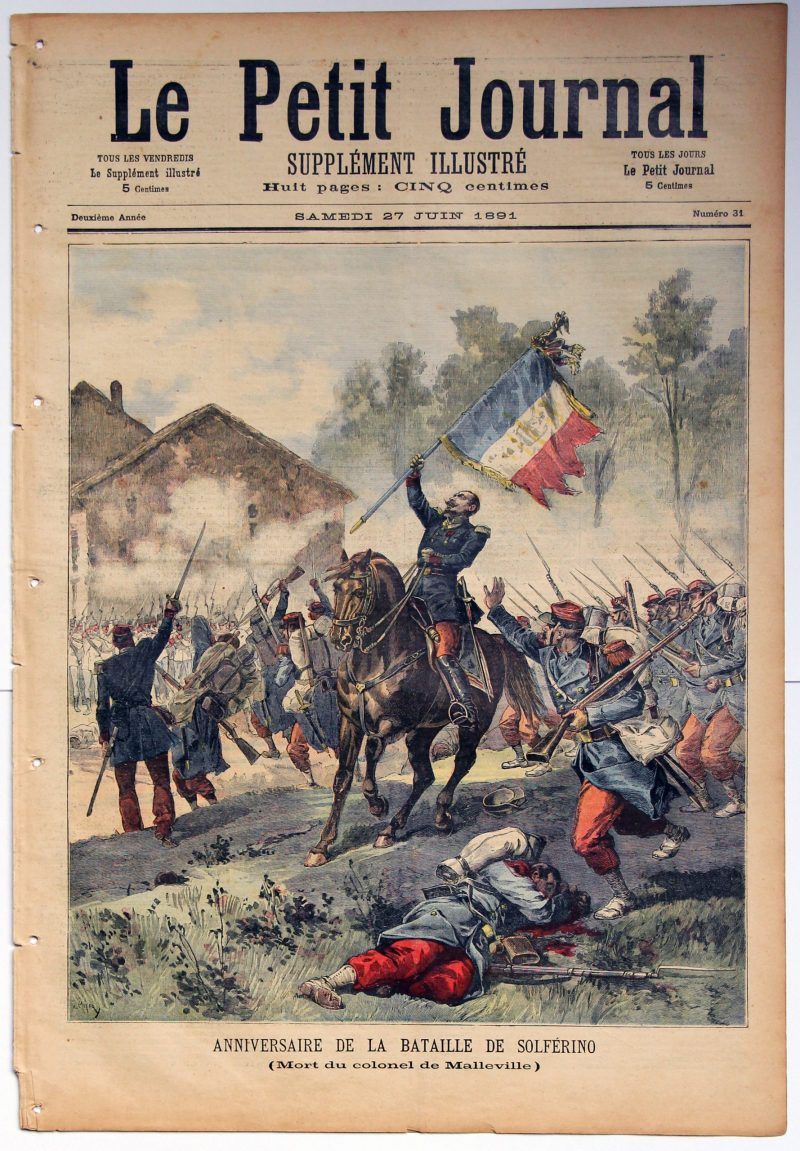 Le petit journal - supplément illustré - 27 juin 1891 - Anniversaire de la Bataille de Solférino