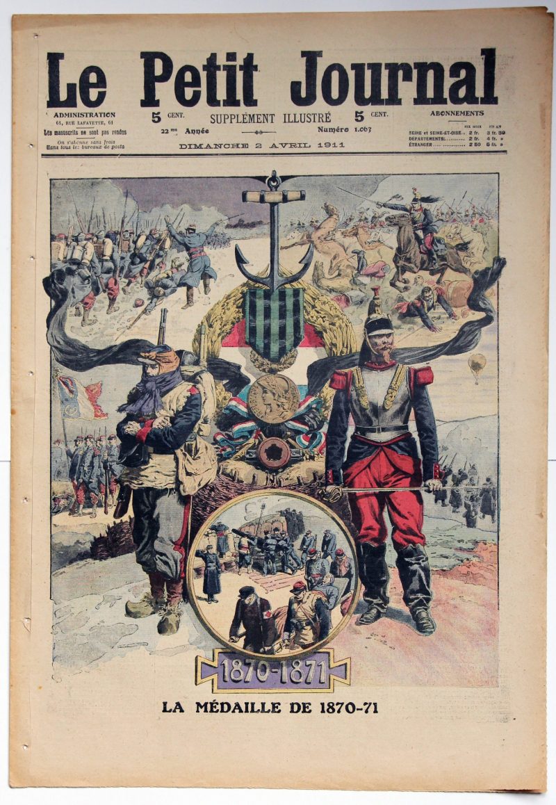 Le petit journal - supplément illustré - 2 avril 1911 - Guerre 1870 - La médaille de 1870-71