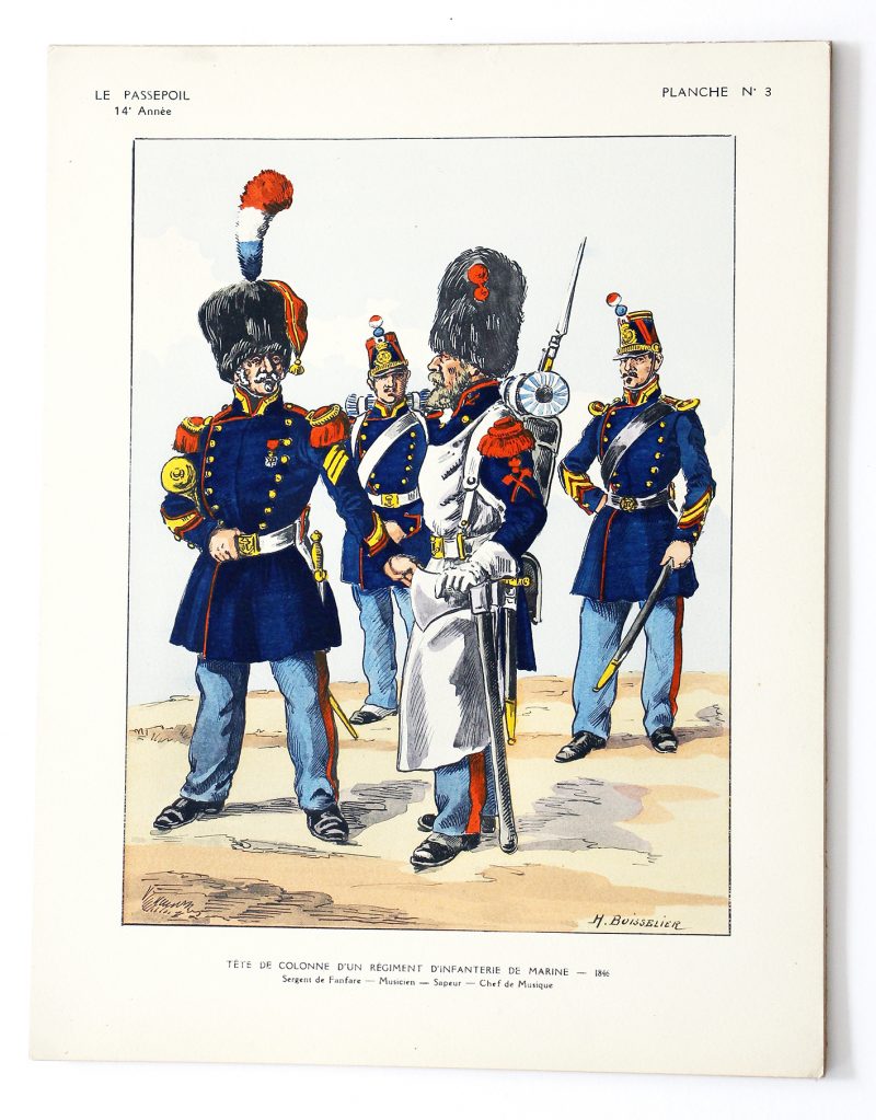 Tête de Colonne d'un Régiment d'Infanterie de Marine - Henri Boisselier - Le Passepoil