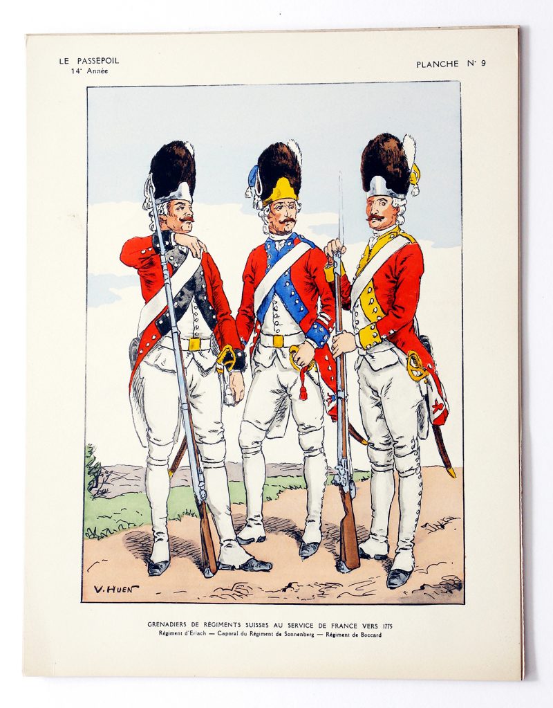 Régiment Grenadiers Suisses au service de la France - Victor Huen - Le Passepoil