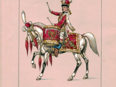 Timbalier - Garde Impériale - Henri Feist - Gouache - 1er Empire - Uniforme - Chevau légers Polonais