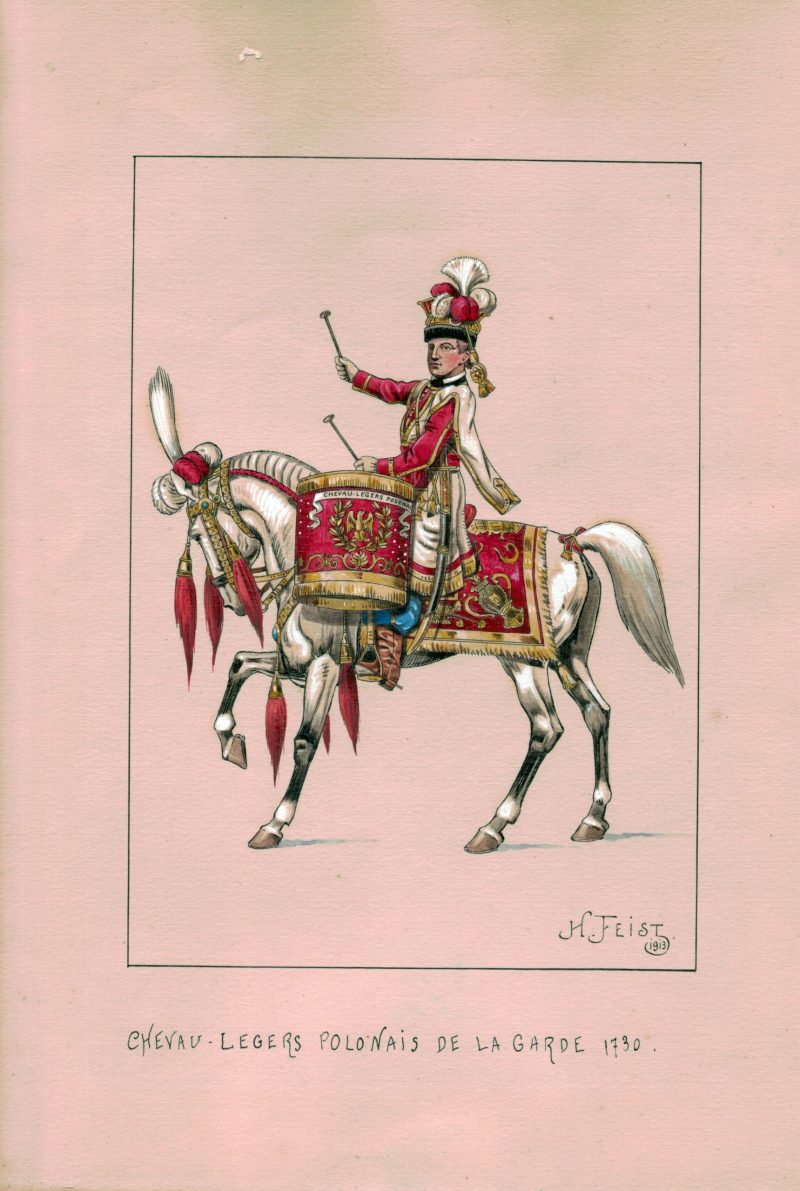 Timbalier - Garde Impériale - Henri Feist - Gouache - 1er Empire - Uniforme - Chevau légers Polonais