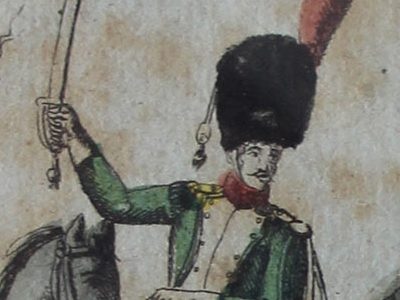 2 Gravures XIX - Troupes françaises Empire - Grenadiers à Cheval de la Garde et Chevau-légers Lanciers de la Garde - Uniforme