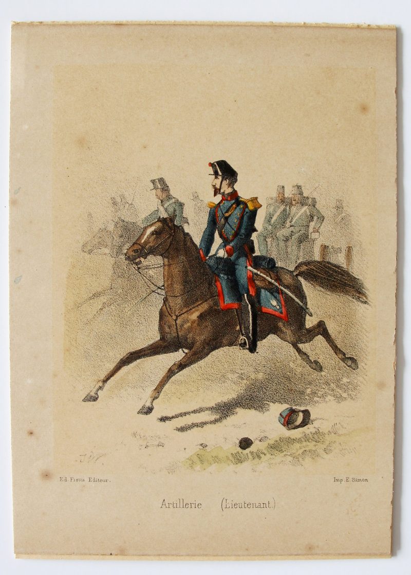 8 cartes - Uniforme de l'armée Second Empire - France 1870 - Carte illustrée Couleur rehaussée Fietta Strasbourg