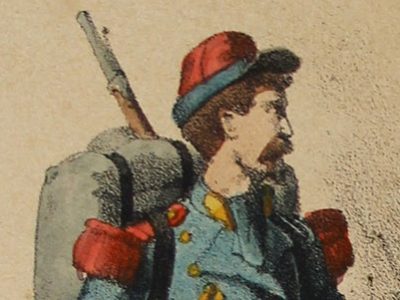 8 cartes - Uniforme de l'armée Second Empire - France 1870 - Carte illustrée Couleur rehaussée Fietta Strasbourg