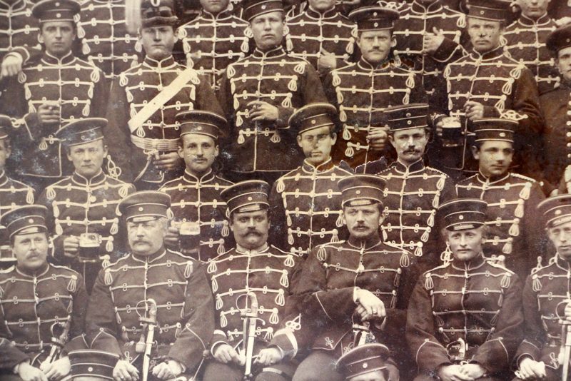 Ancienne Photographie - Hussards de Réserve - Prusse - Uniforme - Guerre 14/18 - Service Militaire