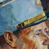 Grand Gouache Aquarelle - Auguste Cammissar - Drôle de Guerre - Soldat 1940 - Uniforme