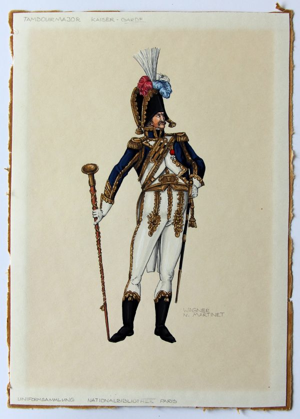 5 Petites peinture originales - Garde Impériale - Edmund Wagner - D'après Martinet