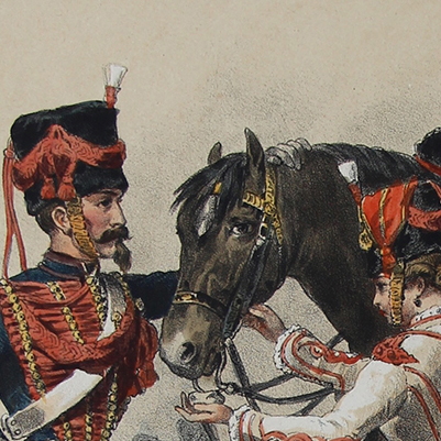 Uniforme Second Empire Artillerie de la Garde - Fortuné d'après François Hippolyte Lalaisse - Cantinière - Sorrieux