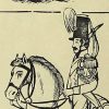 Planche Petits Soldats - Gravure sur bois sur grande feuille - Tirage imprimeur - Type tirage Epinal - Imagerie Pellerin - Cavalerie Chasseurs 1840