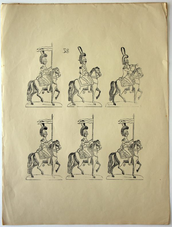 Planche Petits Soldats - Gravure sur bois sur grande feuille - Tirage imprimeur - Type tirage Epinal - Imagerie Pellerin