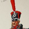 Peinture originale rehaussée - Hussards - Henry Boisselier - Gouache - 2ème et 3ème Régiment - Napoléon - 1er Empire - Uniforme