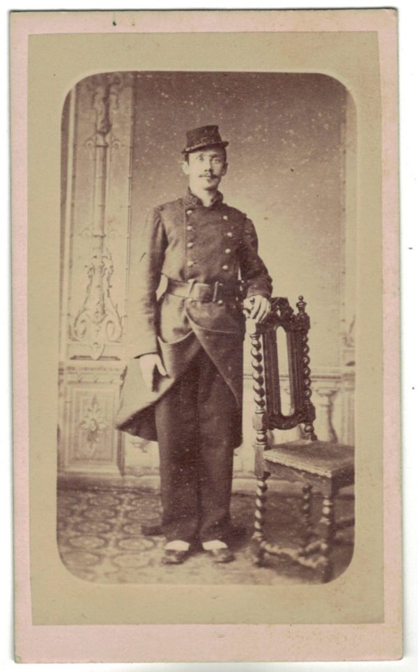 CDV Soldat Français - 130 Régiment Infanterie - 3ème République - Baïonnette - Médaille - Photographie Poly - Paris