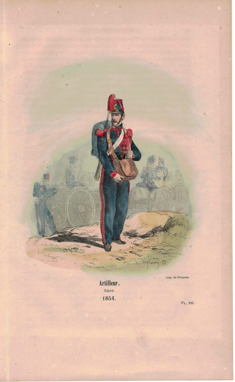 25 planches imagerie - Napoleon III - Armée Française - Uniforme - Second Empire - Gravure rehaussées