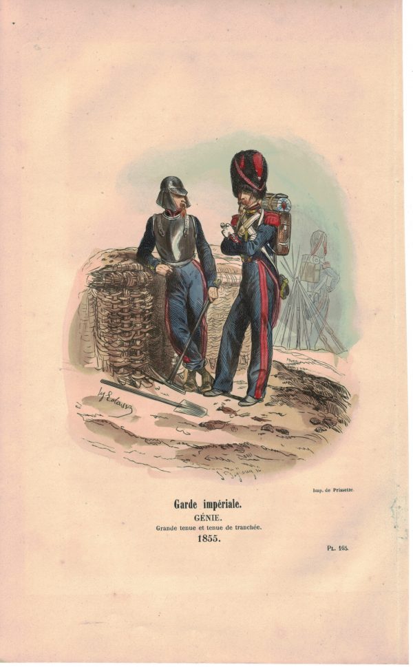 25 planches imagerie - Napoleon III - Armée Française - Uniforme - Second Empire - Gravure rehaussées