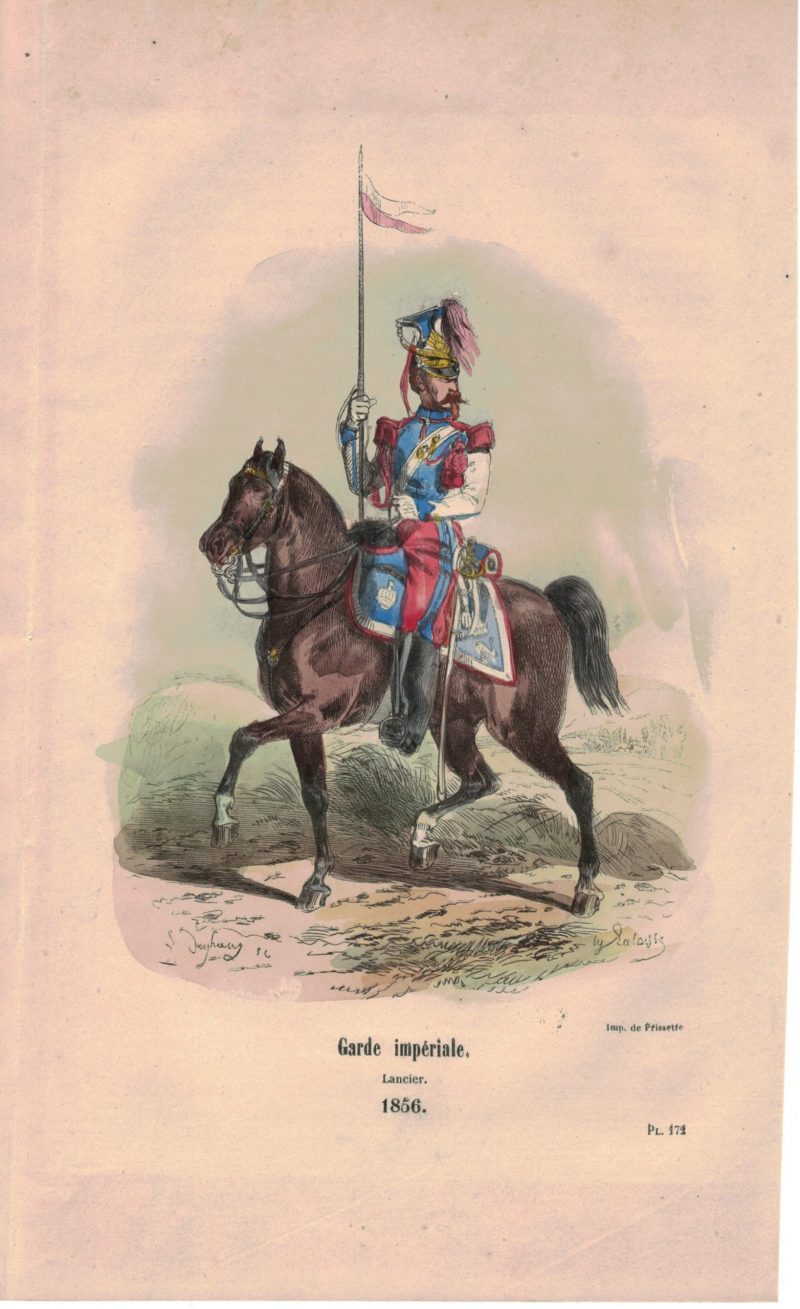 25 planches imagerie - Napoleon III - Armée Française - Uniforme - Second Empire - Gravure rehaussées