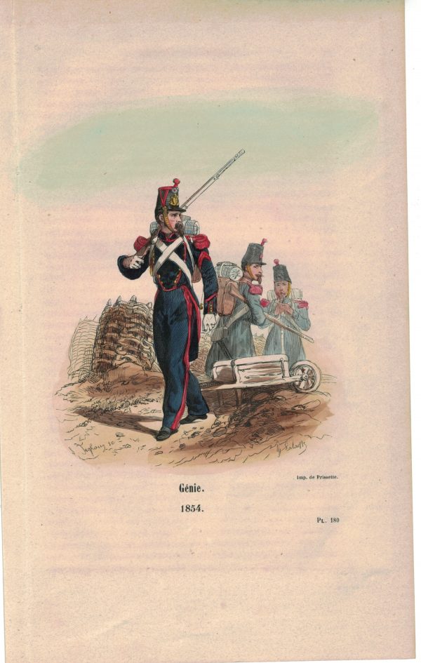 25 planches imagerie - Napoleon III - Armée Française - Uniforme - Second Empire - Gravure rehaussées